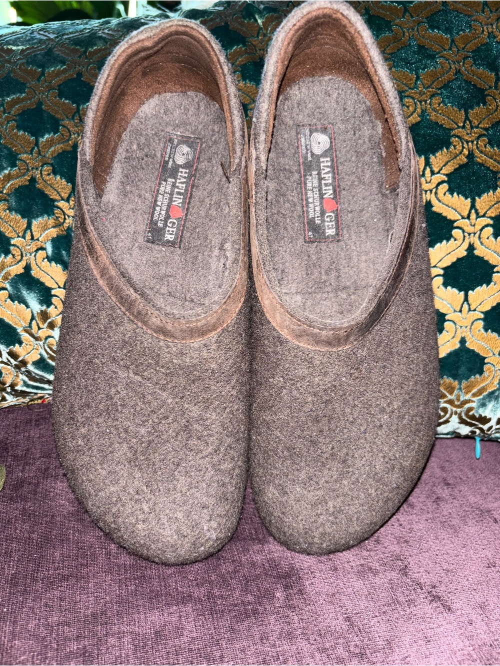 Brown Wool Slip-On Men’s Shoes